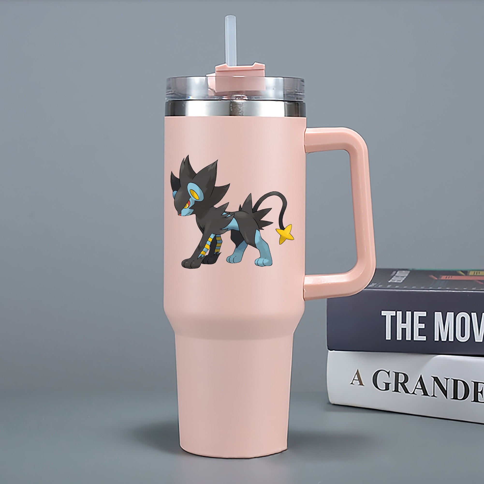 （画像用） ポケットモンスター Pokémon 1200mL車用タンブラー - クリスタルステッカー（プラスチックストロー付き）